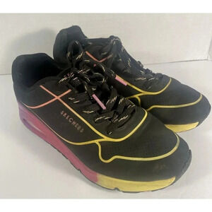 Sketchers Sz 4 Street Uno Gen1-Pop of Neon 310543L Rainbow Sneakers